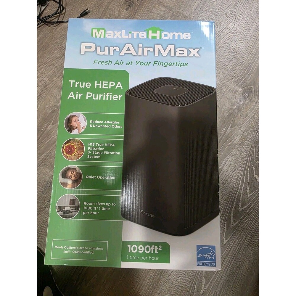 MaxLite Home AP215SF3B PurAirMax True HEPA Air Purifier 1090ft/hour New in box